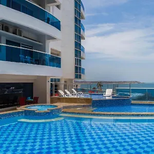 Apto frente al mar, El Laguito, Entire apartment beachfront Cartagena